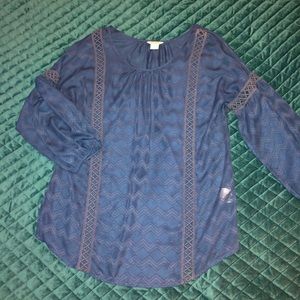 Blue women’s long sleeve shirt